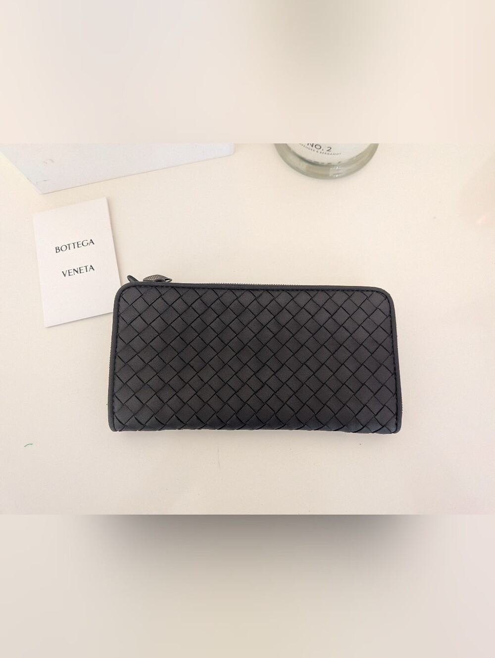 Bottega Veneta Leather Long Full Zip Intrecatto Wallet Stunning
